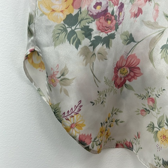 Vintage Barbizon Nightdress Floral Silky Buttons Soft Smooth Flower Pyjamas - Picture 5 of 11